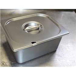 ME#9, STAINLESS STEEL FOOD PAN 1/2 SIZE 6" DEEP W/
