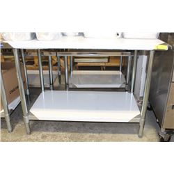 ME#31, 30"X48" STAINLESS STEEL WORK TOP TABLE WITH