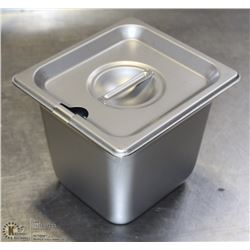 ME#8, STAINLESS STEEL FOOD PAN 1/4 SIZE 6" DEEP W/