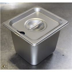ME#8, STAINLESS STEEL FOOD PAN 1/4 SIZE 6" DEEP W/