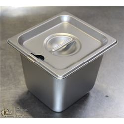 ME#8, STAINLESS STEEL FOOD PAN 1/4 SIZE 6" DEEP W/