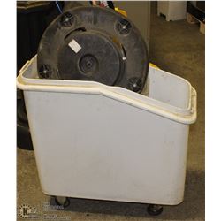 FLOUR BIN OF PLASTIC INSERTS, ASSORTED