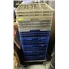 Image 1 : LOT OF 7 DISHPIT GLASS RACKS WITH DOLLY