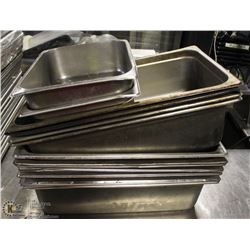 25 MISC. SIZED HOTEL PANS