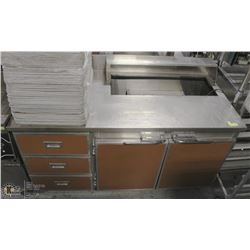 17) PREP STATION 3 DRAWER WITH 2 DOORS