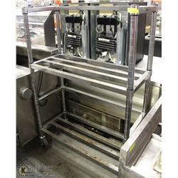 ROLLING 2 TIER KEG RACK