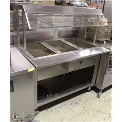 3 WELL STAINLESS STEEL STEAM TABLE WITH SNEEZE