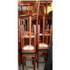Image 1 : LOT OF 6 PADDED WOOD BAR STOOLS