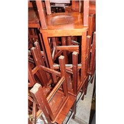 LOT OF 20 SOLID WOOD BAR STOOLS