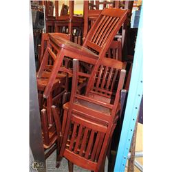 LOT OF 18 SOLID WOOD RESTAURANT CHAIRS