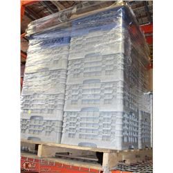 PALLET OF DISH RACKS AND ASSORTED GLASSWARE