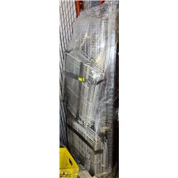 PALLET OF SHELVING COMPONENTS.