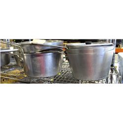 LOT OF 6 ASSORTED POTS 6, 7 AND 8 QUART