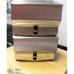 2 STAINLESS STEEL PAPER TOWEL HOLDERS, STANDARD