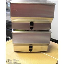 2 STAINLESS STEEL PAPER TOWEL HOLDERS, STANDARD