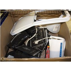 LOT OF RESTROOM SIGNS AND ELECTRIC KETTLES