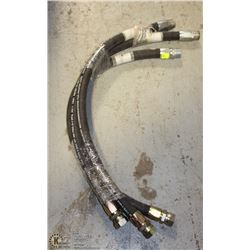 4) LOT OF 3 1" GAS & PROPANE HOSES