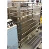 Image 1 : 2) STAINLESS STEEL SHELVES ON WHEELS