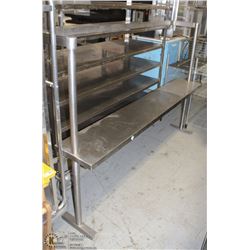 STAINLESS STEEL OVERHEAD SHELF 72" X 12"