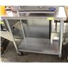 Image 1 : ROLLING 2 TIER PREP STAND WITH EXTENDED SHELF.