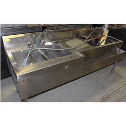 BAR WELL WITH BOTTLE INSERTS 78" X 24" X 35"