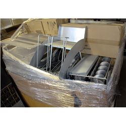 PALLET OF FOOD, DRINK AND UTENSIL DISPENSERS