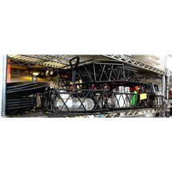 SHELF OF SALT & PEPPER TABLE CADDIS & SERVER TRAYS