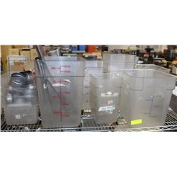 LOT OF LIQUID MEASURING CONTAINERS