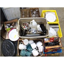 PALLET OF ASSORTED RESTAURANT DISHES