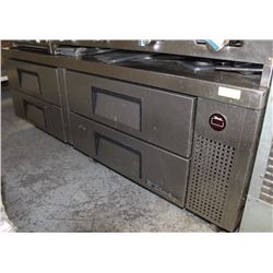 TRUE STAINLESS STEEL UNDER COUNTER 4 DRAWER COOLER