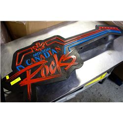 RARE MOLSON ROCKS GUITAR SHAPED NEON SIGN