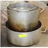 Image 1 : LOT OF 3 ASSORTED STOCK POTS