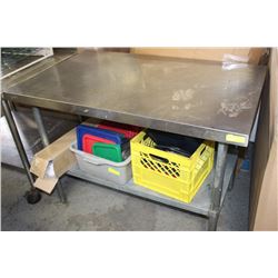 STAINLESS STEEL PREP TABLE 48" X 30" X 35"