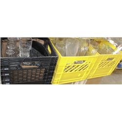 3 CRATES OF ASSORTED BEER GLASSES