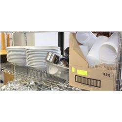 BOX OF CONDIMENT BOTTLES AND CHAFING DISH HEAT