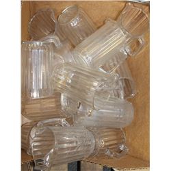BOX OF PLASTIC WATER PITCHERS