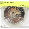 Image 1 : 2002 CANADIAN $5.00 HOLOGRAPHIC 1OZ .9999 SILVER