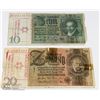 Image 1 : GERMAN NAZI GHETTO THERESIENSTADT BANK NOTES.