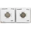 Image 1 : 1918 & 1932 CANADIAN 10 CENTS COINS.