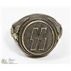 Image 1 : VINTAGE GERMAN SILVER SS RING WITH SWASTIKA EAGLE