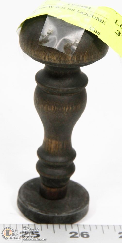 GERMAN WWII SS DOCUMENT STAMP.