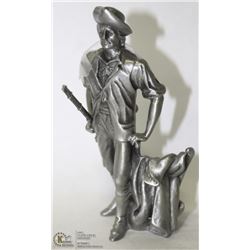 VINTAGE HUDSON PEWTER 1972 MINUTEMAN FIGURE.