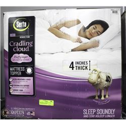 NEW SERTA  4" MEMORY FOAM TOPPER,QUEEN SIZE