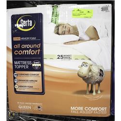 SERTA 2.5 MEMORY FOAM TOPPER,QUEEN