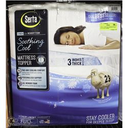 SERTA 3" GEL MEMORY FOAM FULL SIZE MATTRESS
