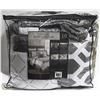 Image 1 : LUXURY QUEEN BEDDING SET,10PC SET,GREY & WHITE
