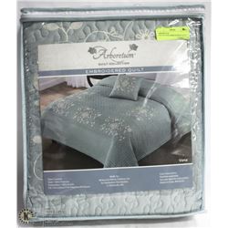 ARBORETUM COLLECTION,EMBROIDERED QUILT SET ,KING
