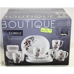 CORELLE BOUTIQUE 42PC DINNERWARE SET WITH