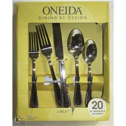 ONEIDA 20PC STAINLESS STEEL FLATWARE SET