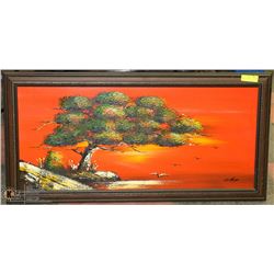 FRAMED OIL PICTURE ON BOARD - UNKNOWN ARTIST